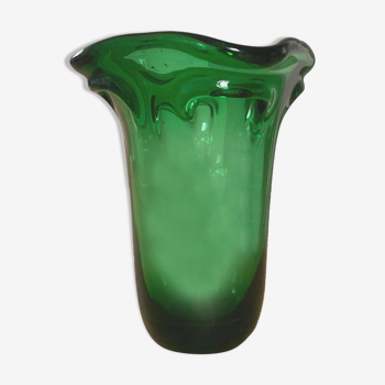 Vase vert art déco