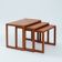 ensemble de 3 tables gigognes en teck, design danois, années 1970