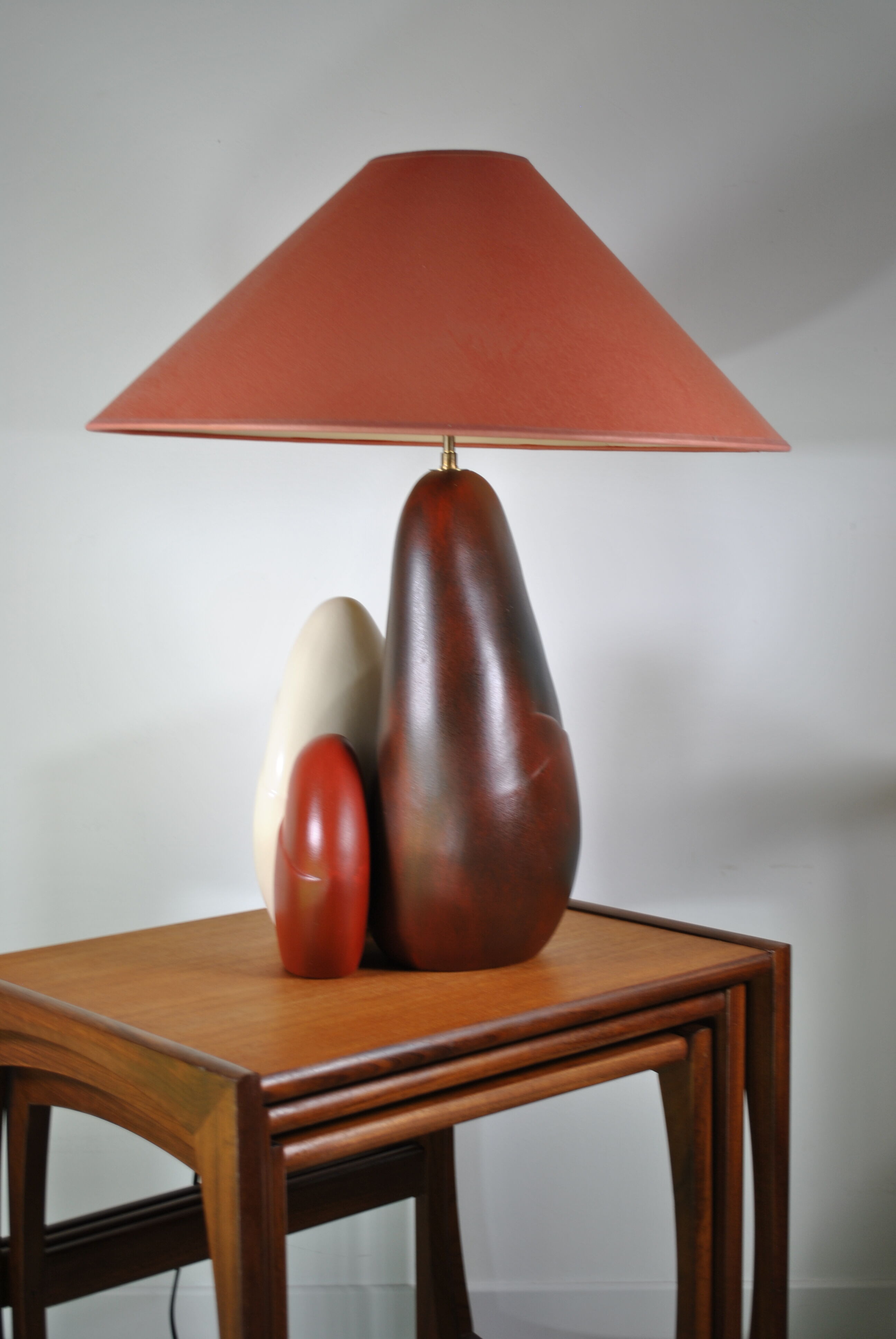 Ceramic pebble lamp by François Chatain 1980