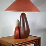 Ceramic pebble lamp by François Chatain 1980