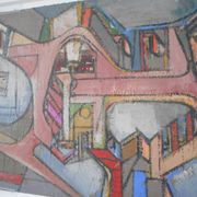 Tableau "composition abstraite" de jean besnard