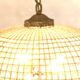 Crystal and bronze chandelier, spherical crystal suspension