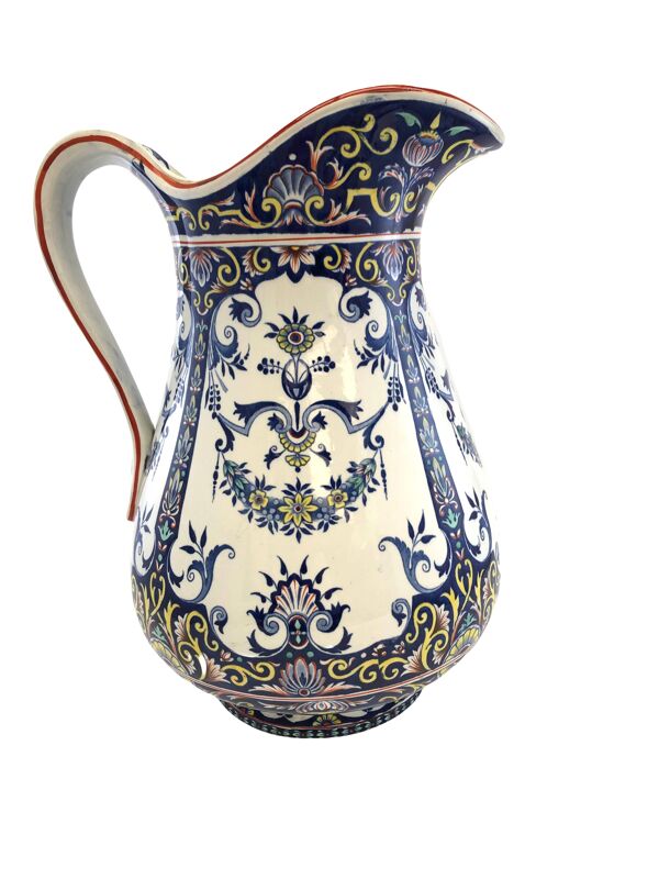 Ensemble de toilette pichet bassine Rouen  Jules Viellard 19eme