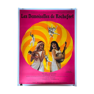 Affiche cinéma originale "Les Demoiselles de Rochefort" Catherine Deneuve 120x160cm 1967