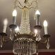 6-light hot air balloon chandelier with crystal pendants, late 19th century