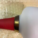 Vintage Brass & Red Adjustable Sconces – Set of 2 (1950s)