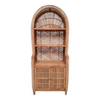 Bibliothèque en rotin vintage