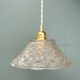 Vintage molded glass lampshade pendant light - tableware collection -