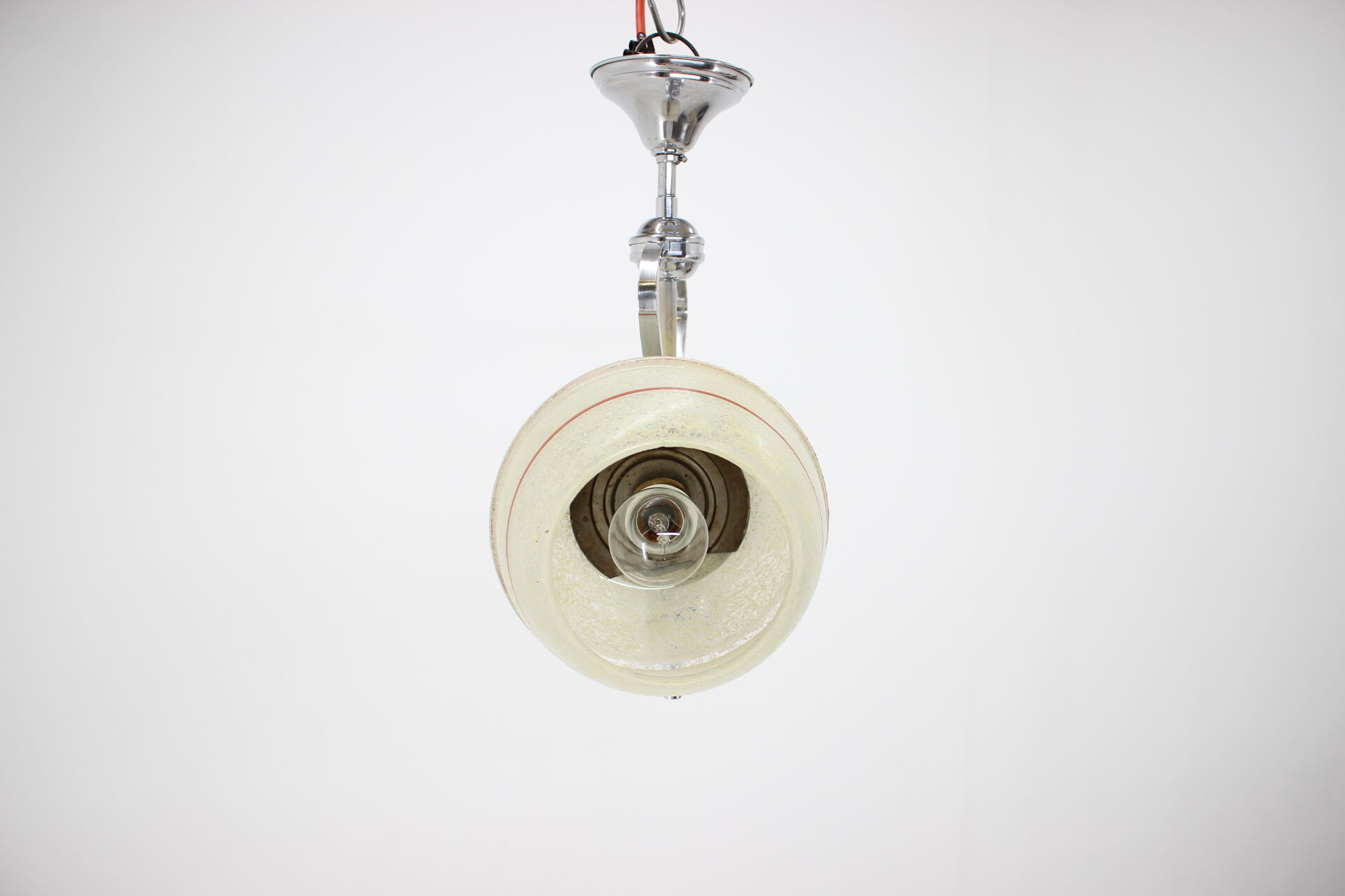 Chrome plated art deco chandelier, 1930‘s