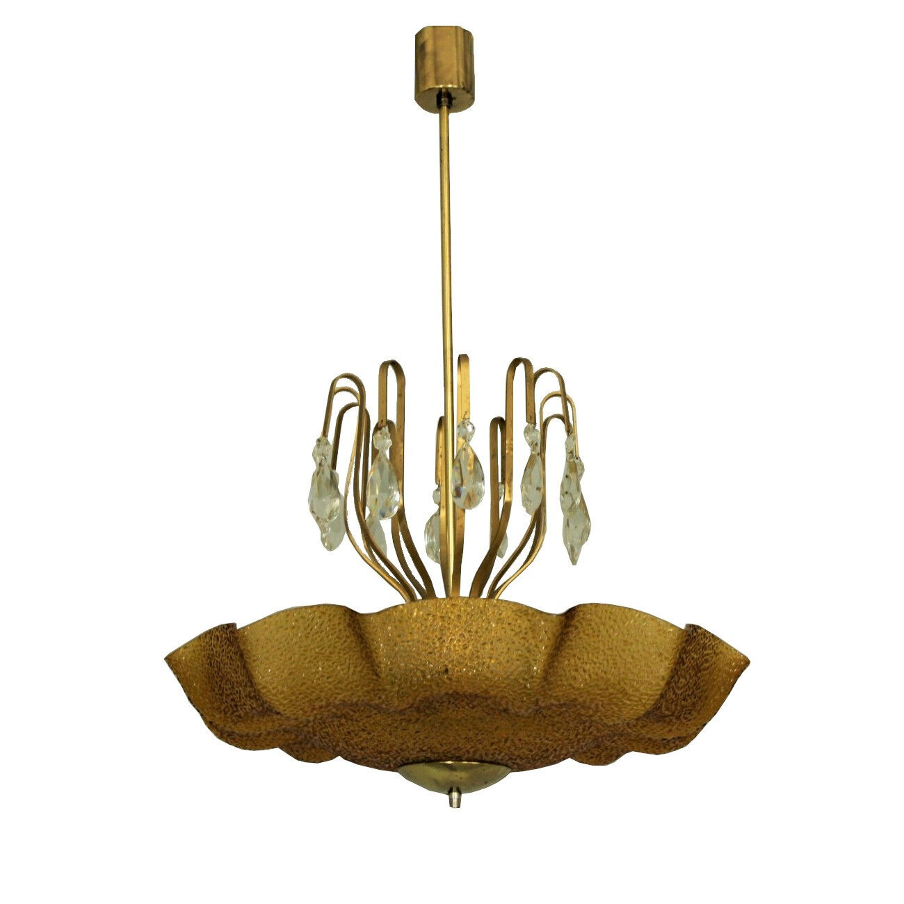 Fountain pendant light from Kamenický Šenov, 1970s