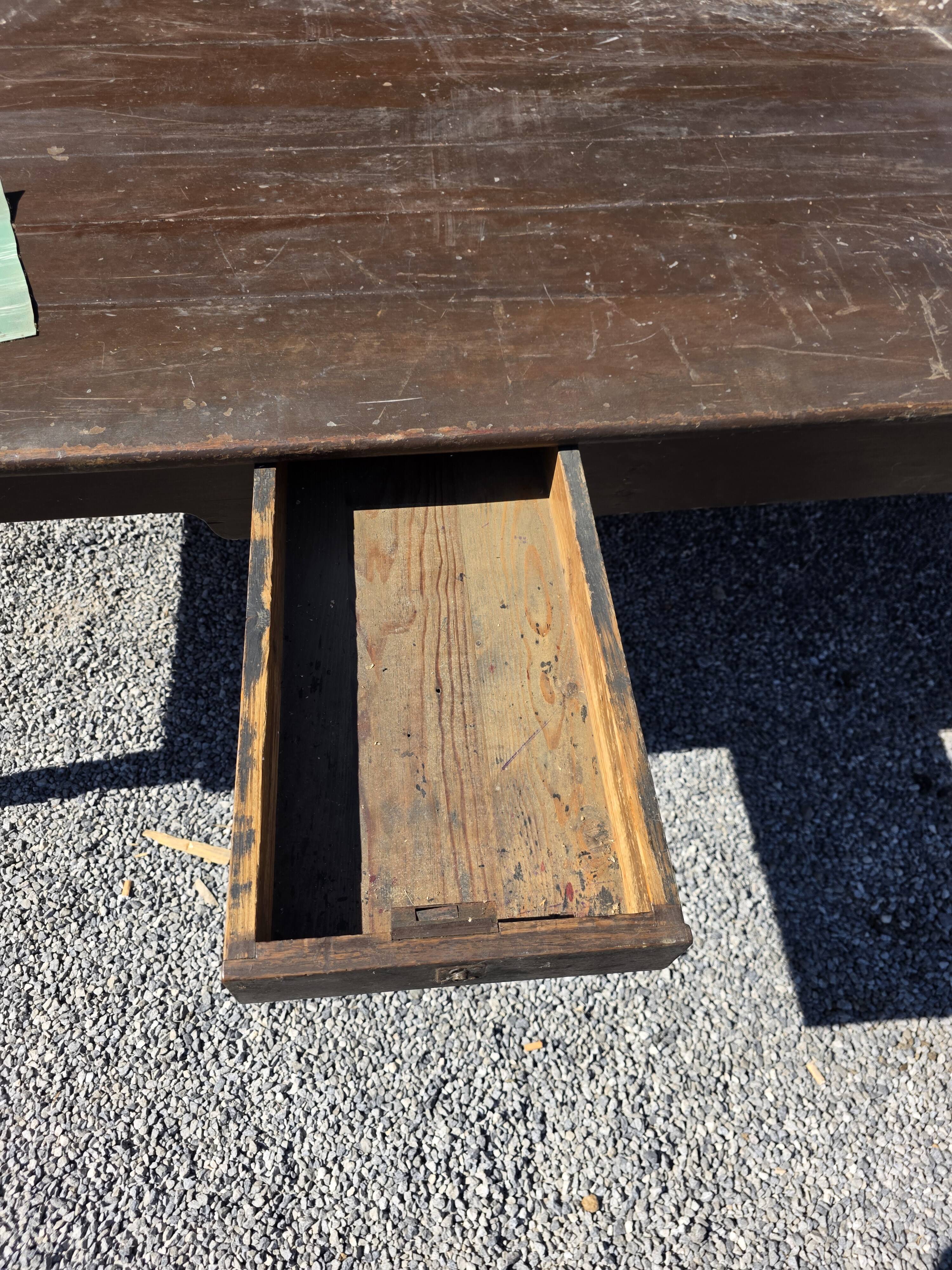 Table de ferme ancienne XXL , 268 × 110cm