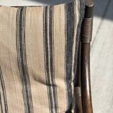 Vintage 3 seater bamboo sofa – bohemian / safari style with cushion