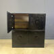 Black brutalist bar cabinet, 1970s