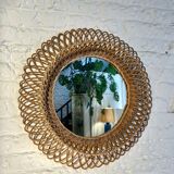 Wicker sun mirror, France 1960's