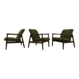 Vintage Armchairs By Edmund Homa, Poland, 1960s, set of 3