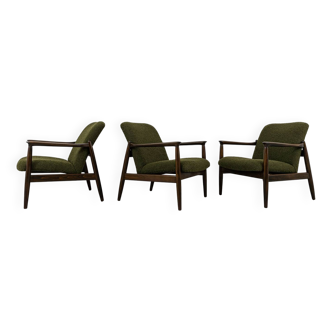 Vintage Armchairs By Edmund Homa, Poland, 1960s, set of 3