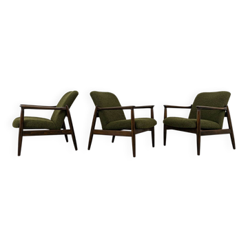 Vintage Armchairs By Edmund Homa, Poland, 1960s, set of 3
