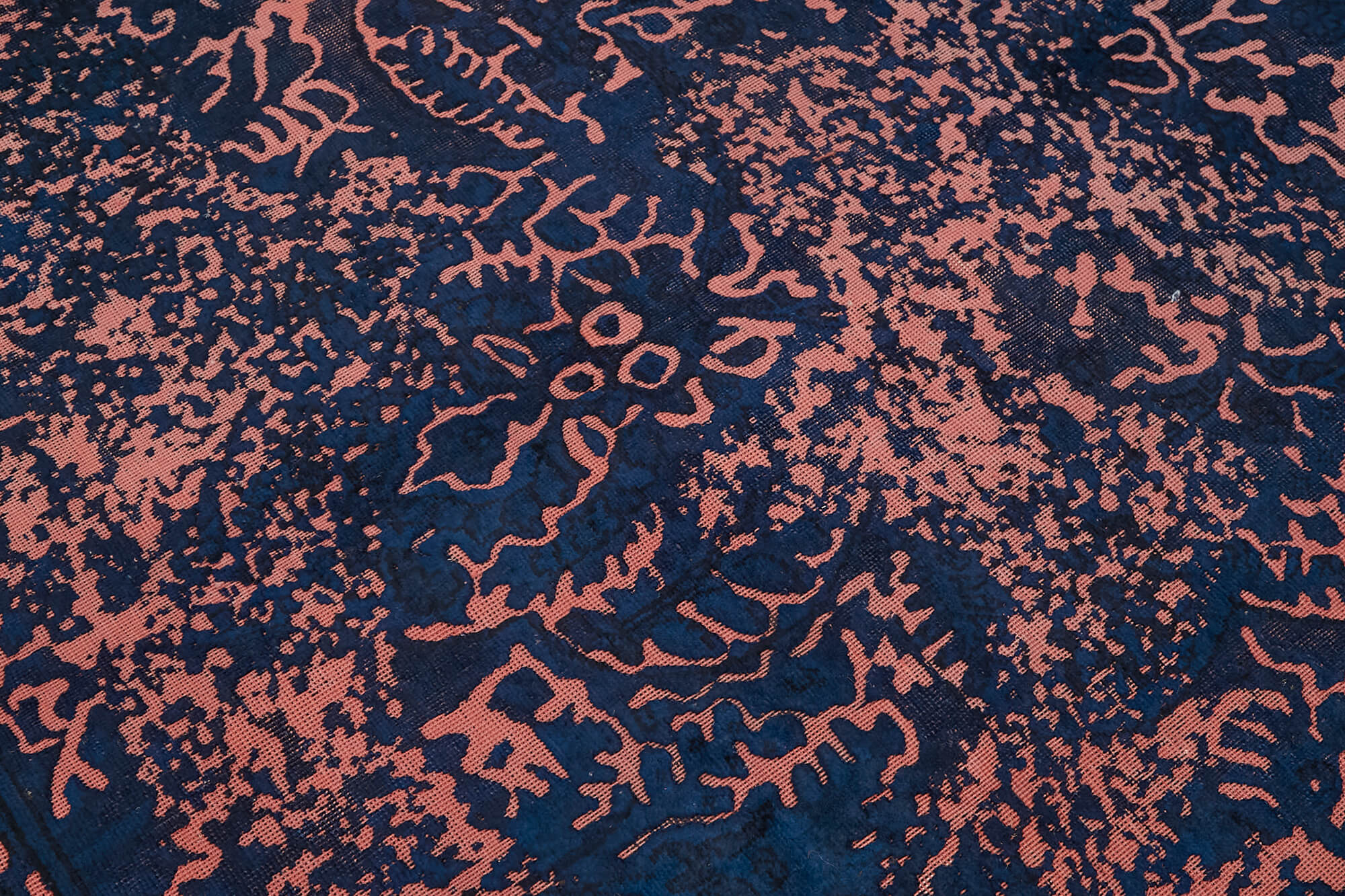 Hand-knotted persian vintage 1970s 190 cm x 275 cm blue wool carpet