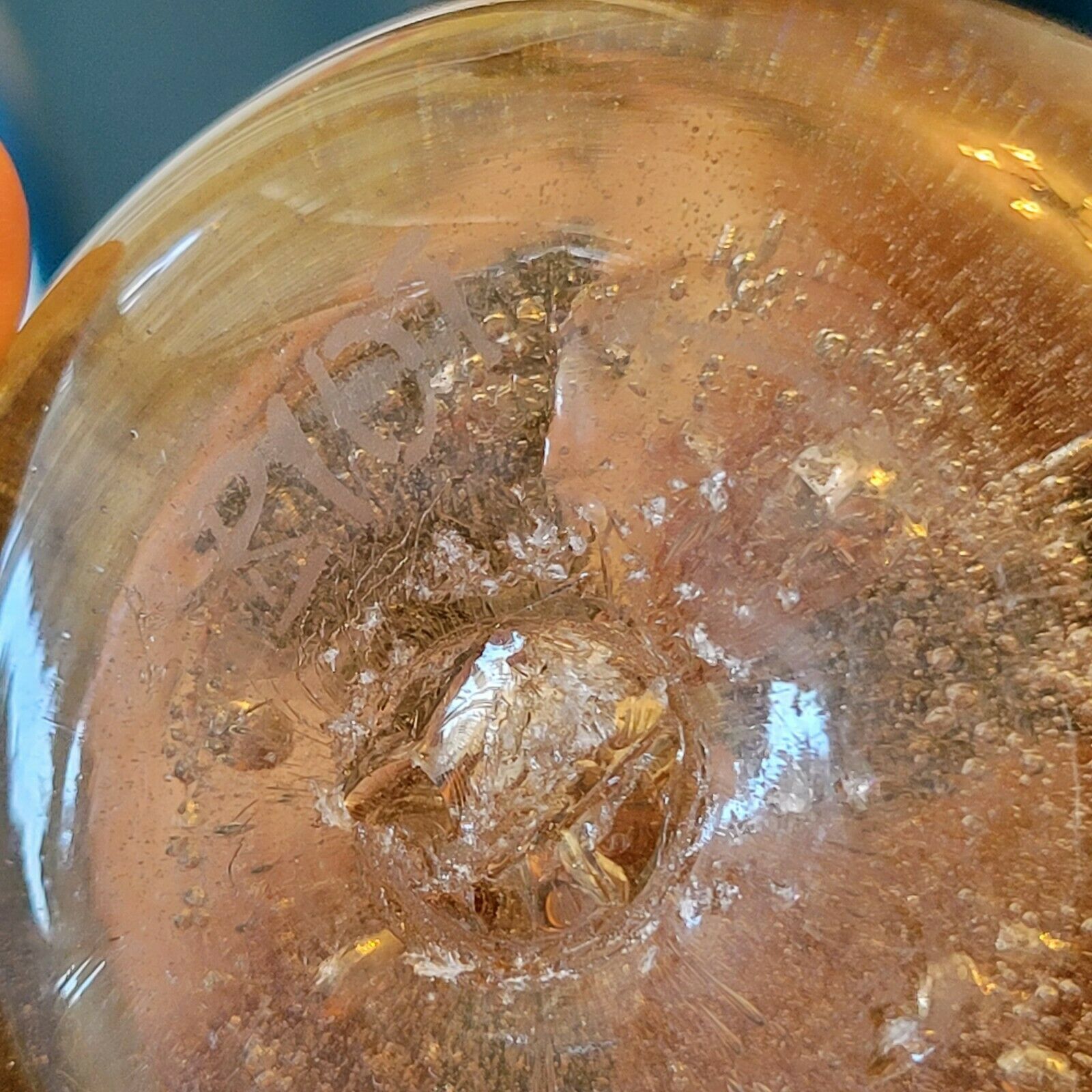 Sulphide press paperglass bubbled