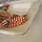 Raspberry pattern barbotine dish signed Chaumette