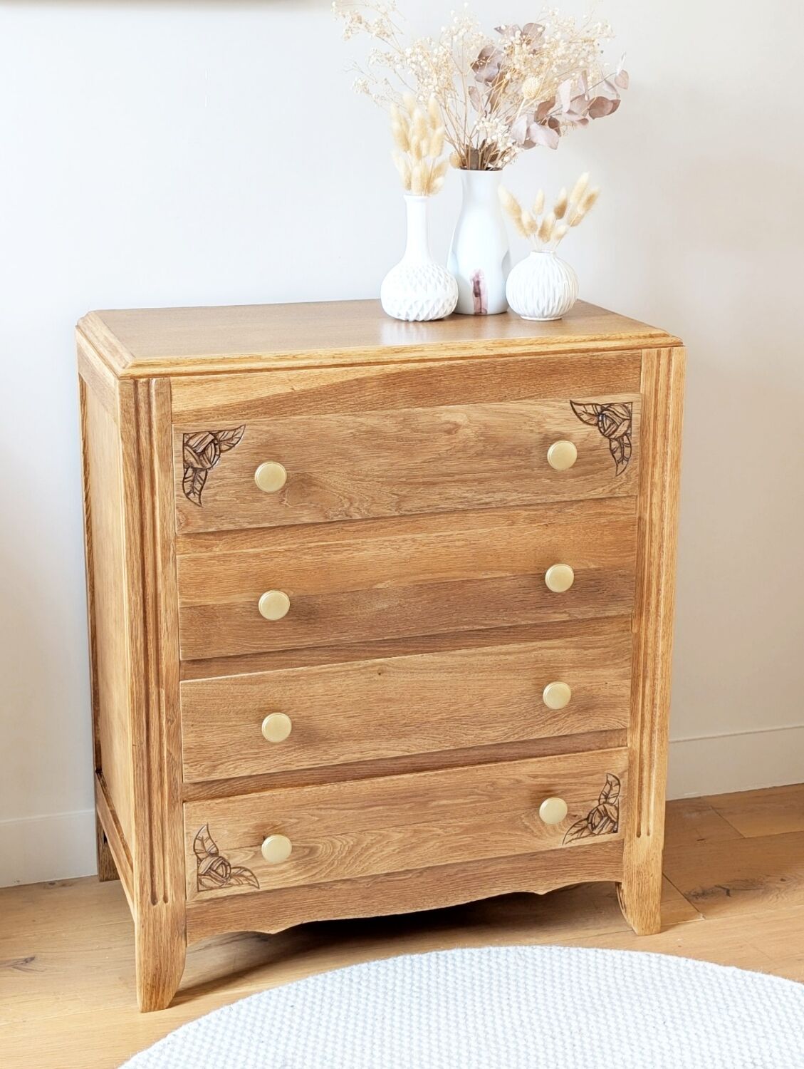 Commode Art Déco chêne rénovée
