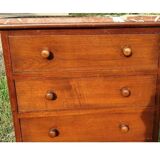 Mahogany and marble chest of drawers or chiffonier