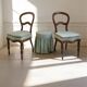 Antique Victorian era ballon back chairs and stool