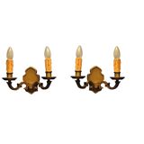 Pair of brass sconces