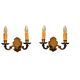 Pair of brass sconces