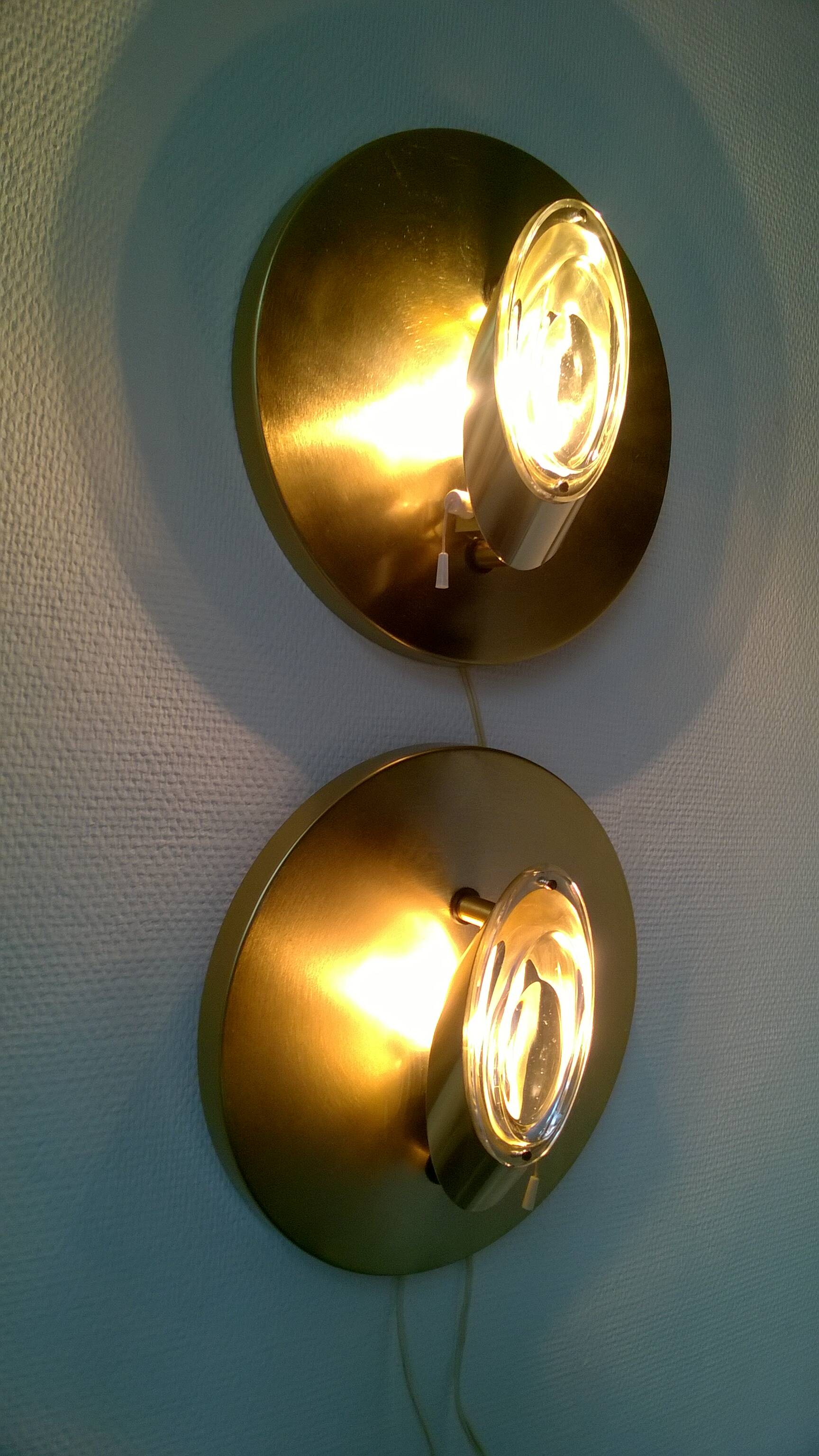 Pair of wall lights by Oscar Torlasco 1970