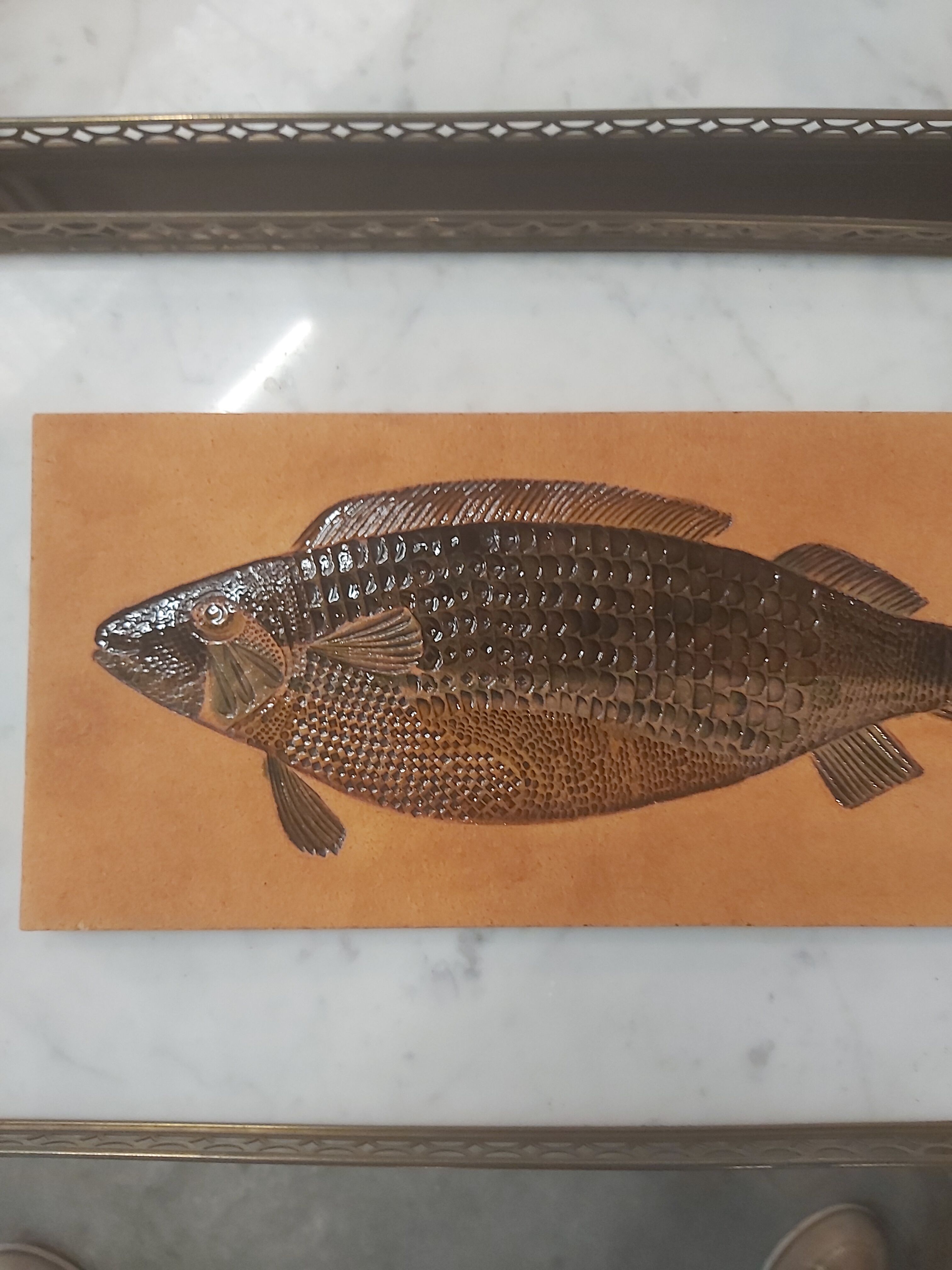 Ceramic fish dish signed R. Capron