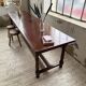 Table XXL noyer massif foncé 3m