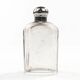 Art Deco hip flask, crystal, France, 1930s