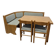 Ensemble vintage de coin repas en chêne — banquette, table extensible et 2 chaises