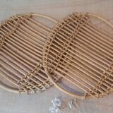 Wicker rattan pencil tray