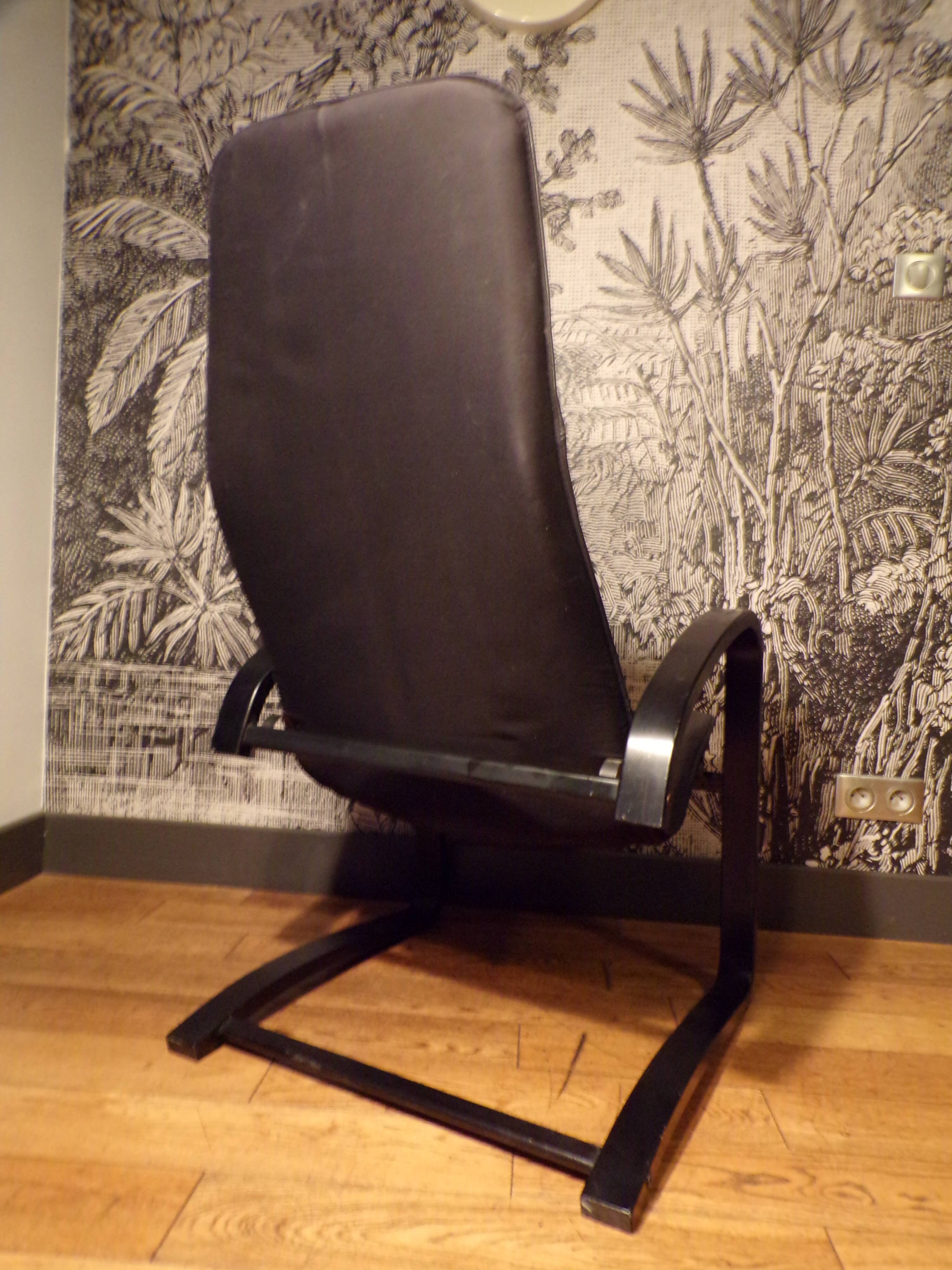 Scandinavian leather armchair