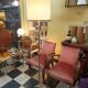 Tripod floor lamp brass circa 1950