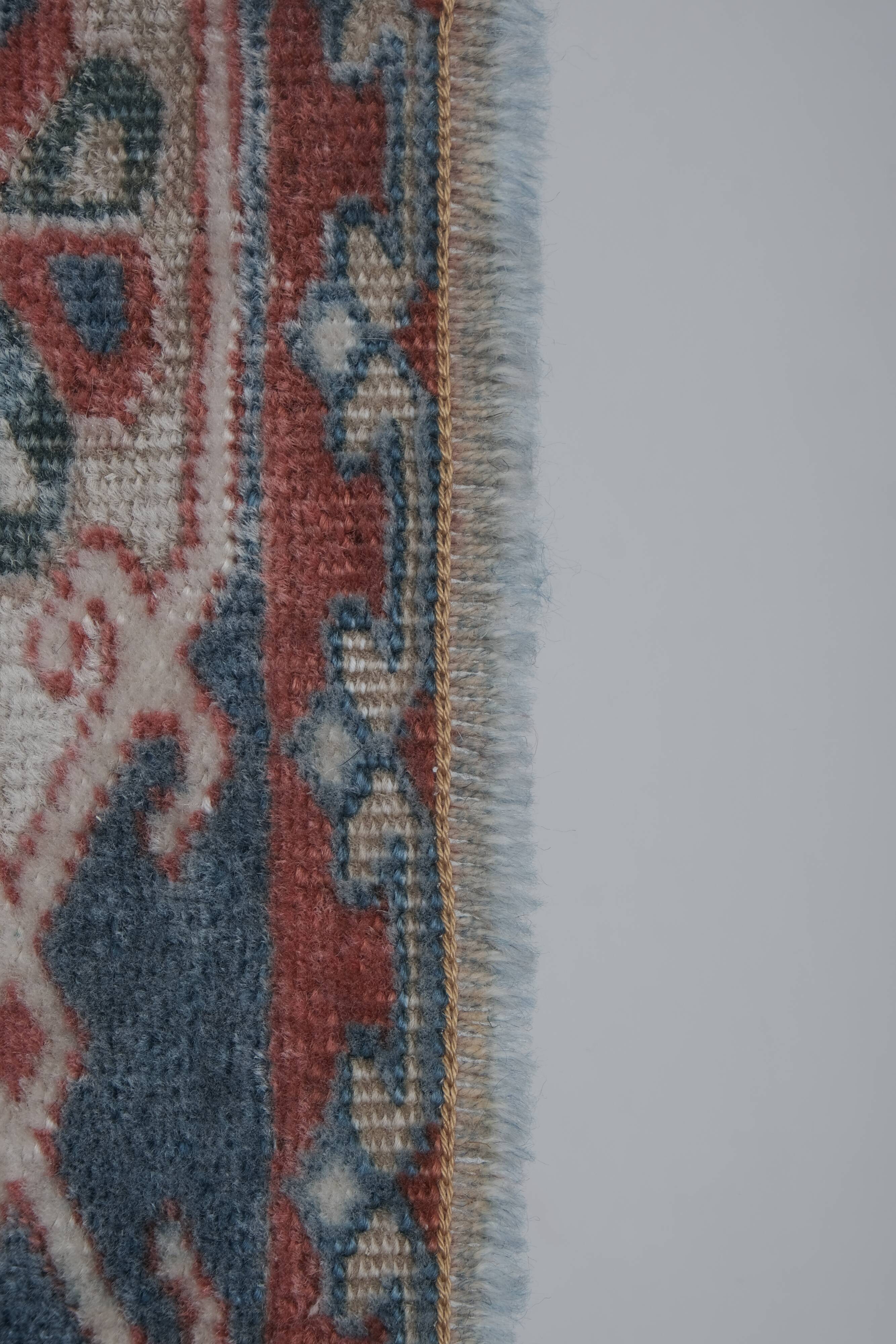 Handknotted Square Caucasian Blue Shirvan Rug 4'5" X 5'1"