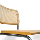 Six Cesca tubular frame cantilever dining chairs by Fasem, Italy 1999