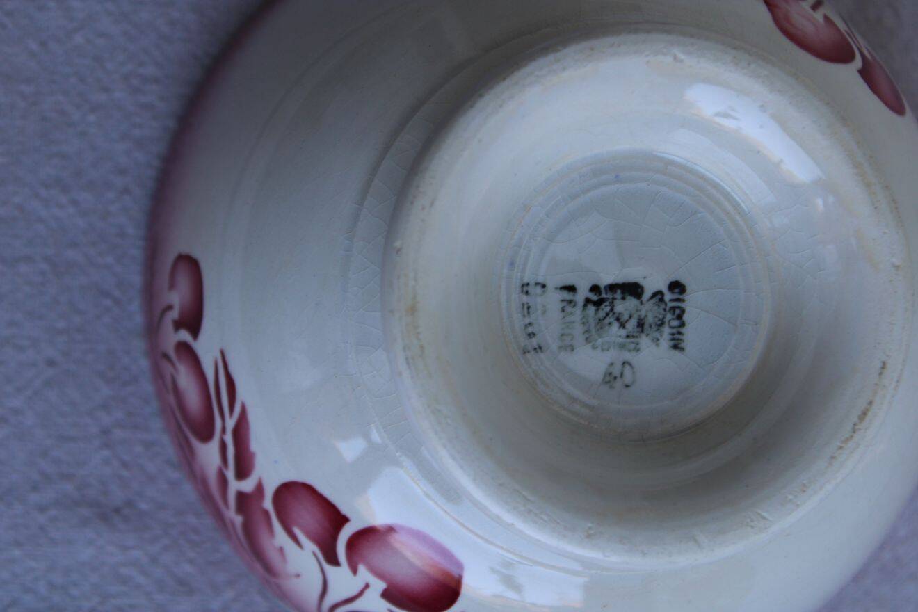 Set of 2 antique ceramic bowls