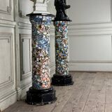 Pair of Columns Decorated with Fragments of Earthenware and Porcelain, Popular Art