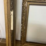 Set of 3 period frames in wood and gilded stucco