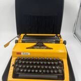 Machine à écrire ERIKA Modèle Daro Jaune Vintage