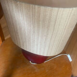 Vallauris Table Lamp Red Ceramic & Shade with F
