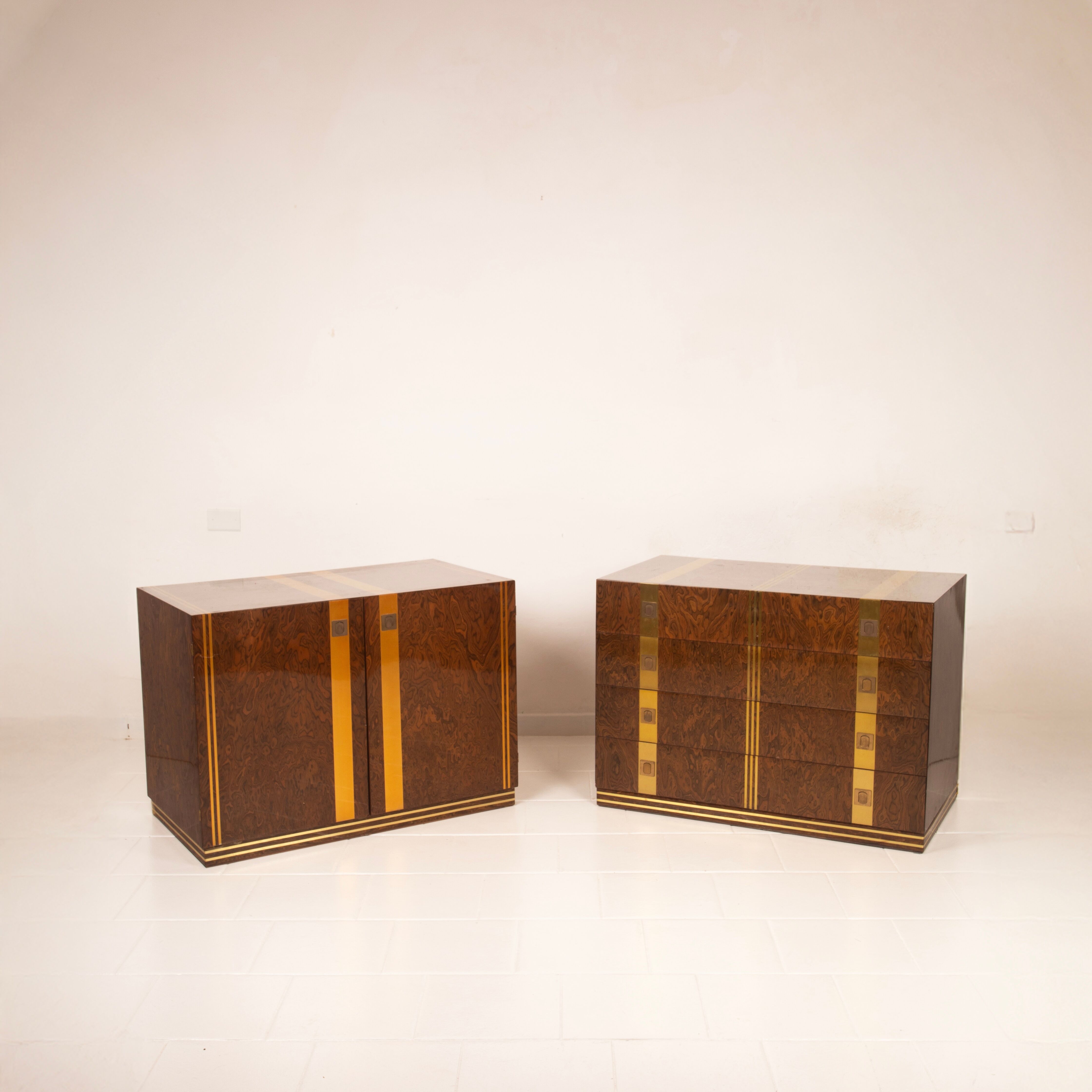 Cabinet and Chest of Drawers by Angelo Gaggioli for Gaggioli Roma, 1970s