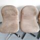 Set of 4 vintage 1970 chairs in suede & steel