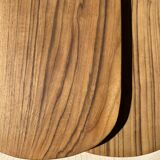 Rounded rectangular monoxyl teak cutting or presentation board L:34