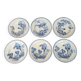 Set of 6 Clairefontaine Earthenware soup plates Indiana decor