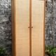 Vintage rattan and woven wicker wardrobe 1970s