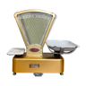 SFAM grocery scale, gilded metal circa 1950.